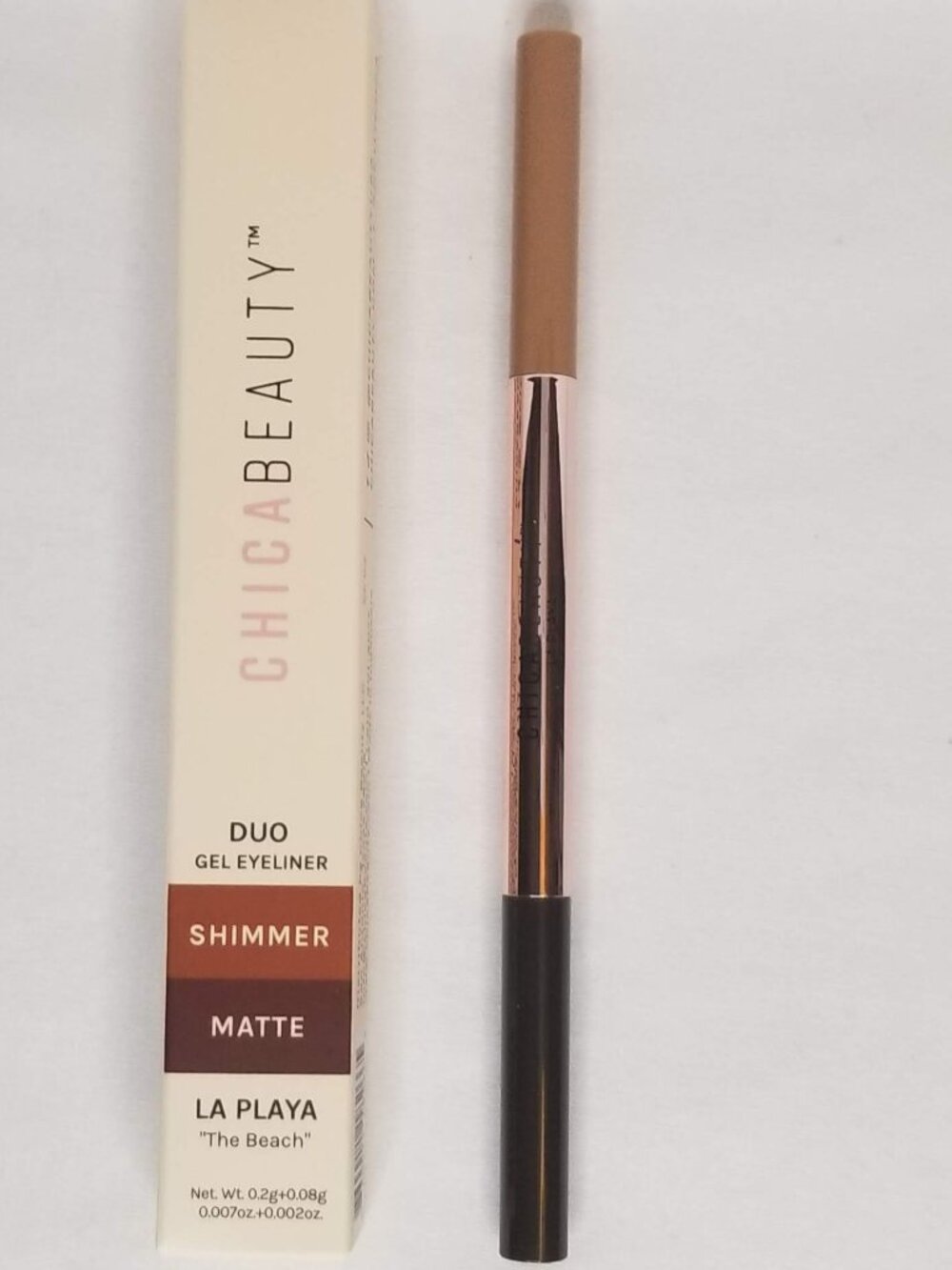 Chica Beauty - Duo Gel Eyeliner in La Playa (Dark Brown/Bronze)